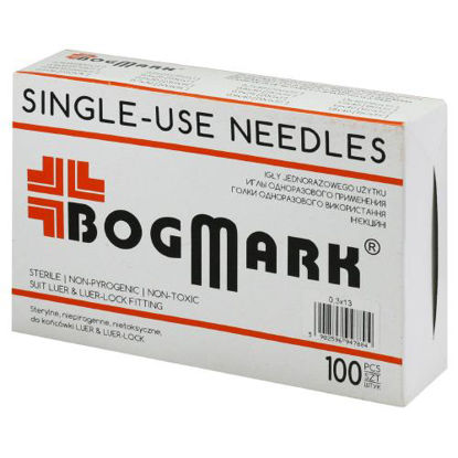 Світлина Голки ін’єкційні Bogmark одноразового використання стерильні 0.3мм (30G) довжина- 13мм (5/8) №100